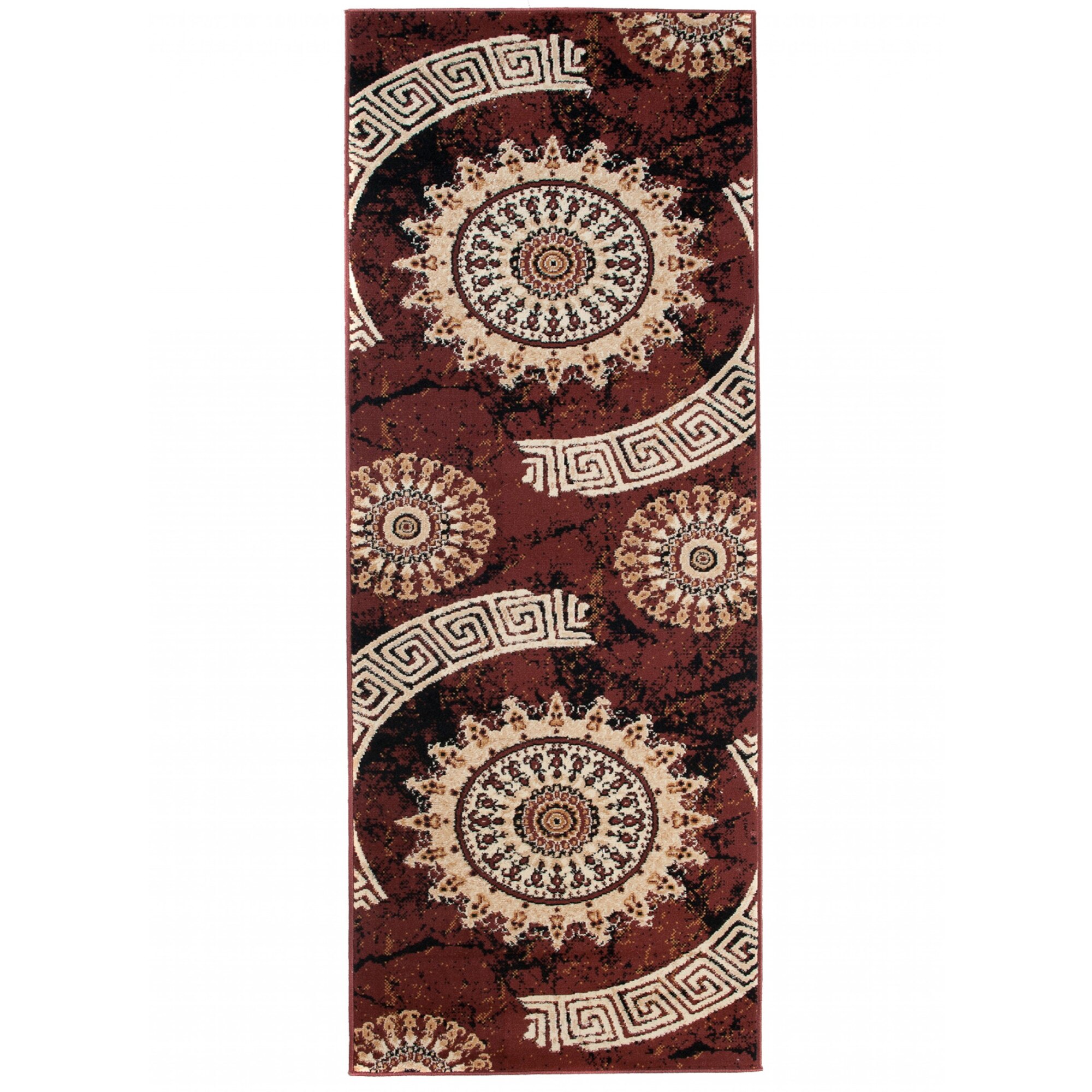 Covor Cheap Runner Modern Frame Rectangle K870A BGX maro 100x250