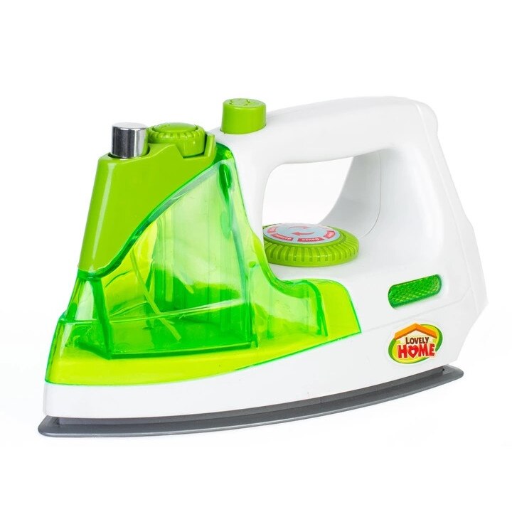 Jucarie de rol, fier de calcat pentru copii, LOVELY HOME, cu lumini si sunete, verde