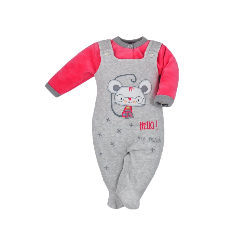 Compleu 2 piese pentru fete Koala Hello 04-846G1, Gri