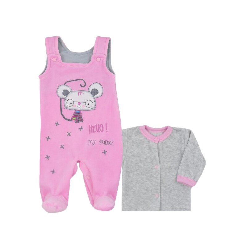 Compleu 2 piese pentru fete Koala Hello 04-846R, Roz