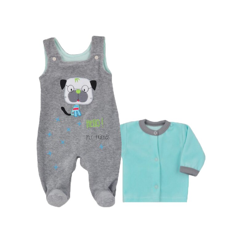 Compleu 2 piese pentru baieti Koala Hello 04-846G, Gri