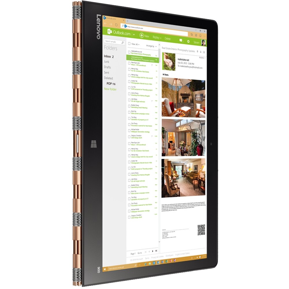 Laptop 2 in 1 Lenovo Yoga 900-13 cu procesor Intel® Core™ i7-6500U 