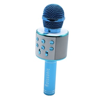 Microfon wireless profesional sistem karaoke cu Bluetooth 4.1 si boxe incorporate M3, Albastru, KATHODE Microfon wireless profesional sistem karaoke cu Bluetooth 4.1 si boxe incorporate M3, Albastru, KATHODE