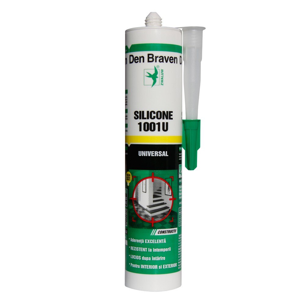 Silicon universal Den Braven 1001 U, alb, interior / exterior, 280 ml