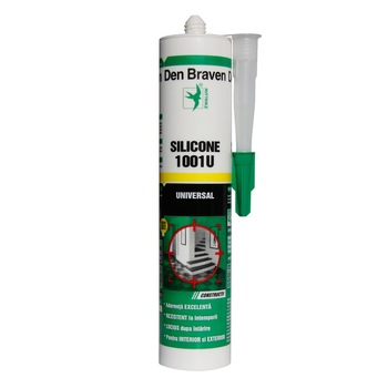 Silicon universal Den Braven 1001 U, alb, interior / exterior, 280 ml Silicon universal Den Braven 1001 U, alb, interior / exterior, 280 ml
