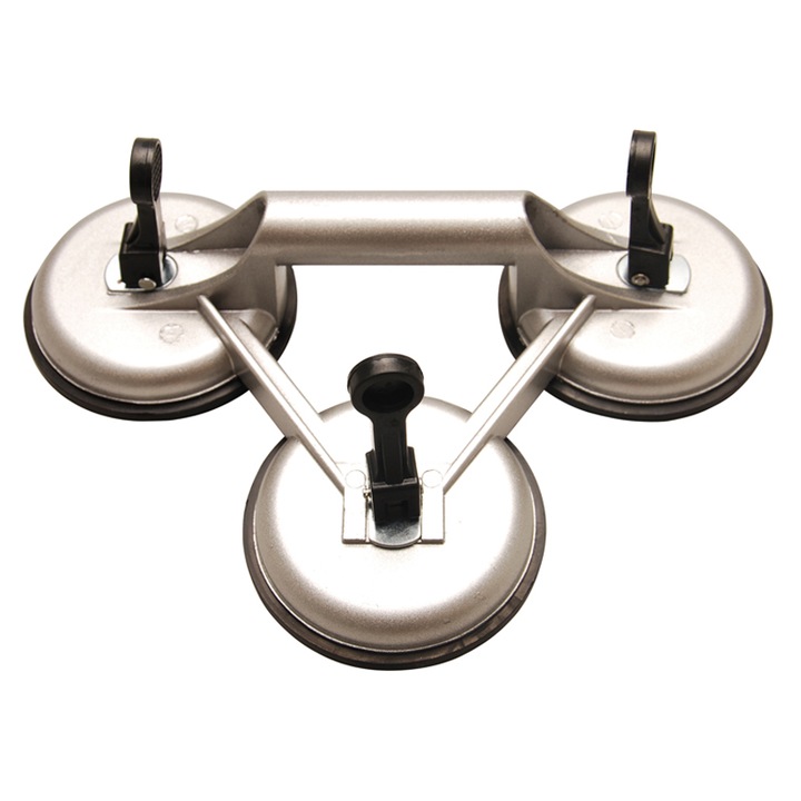 Ventuza tripla, 115 mm, aluminu, BGS