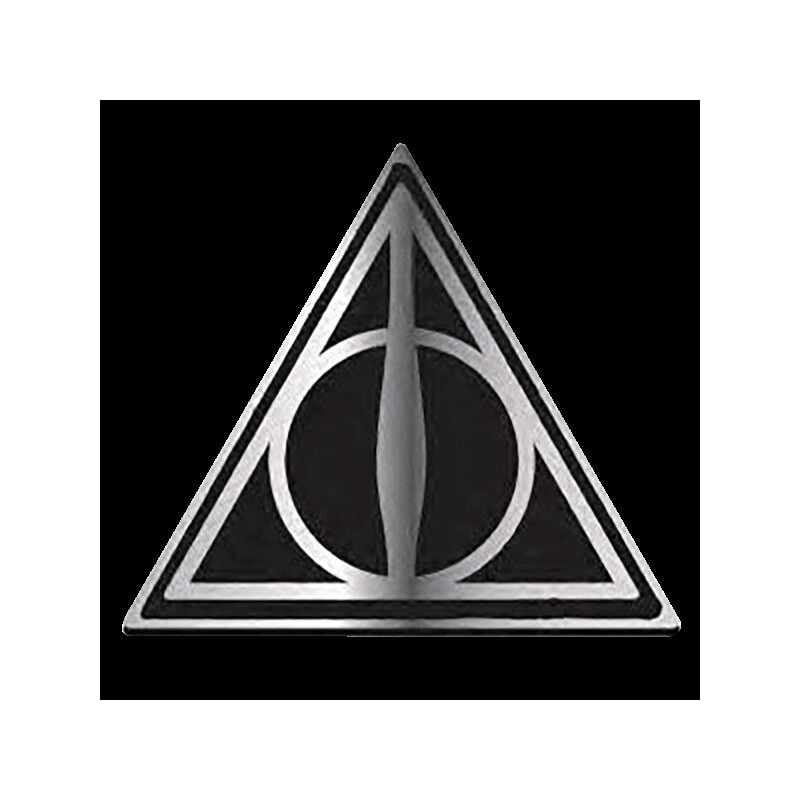 Insigna metalica Harry Potter Deathly Hallows , Neagra