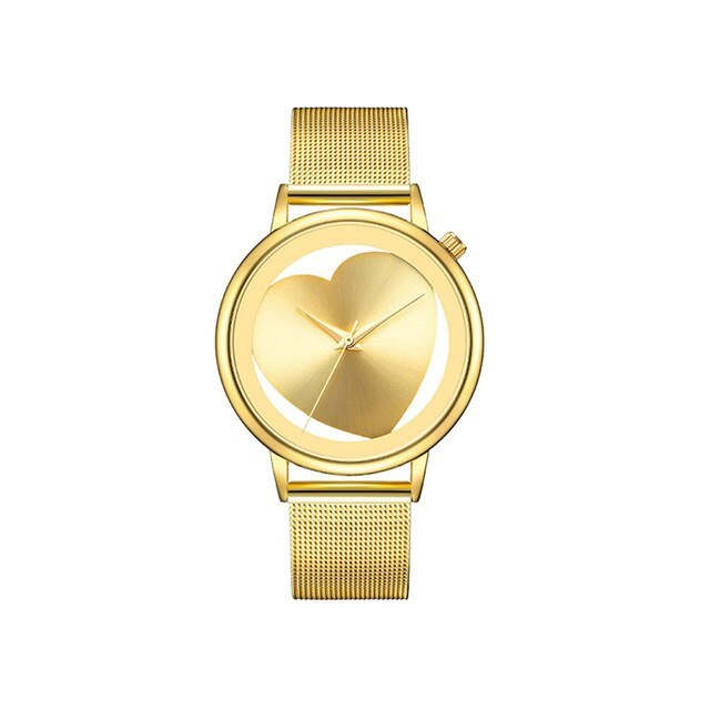 Ceas Viser Unisex Quartz Casual Auriu, PN999575GD, curea din metal (mesh), afisaj Analog