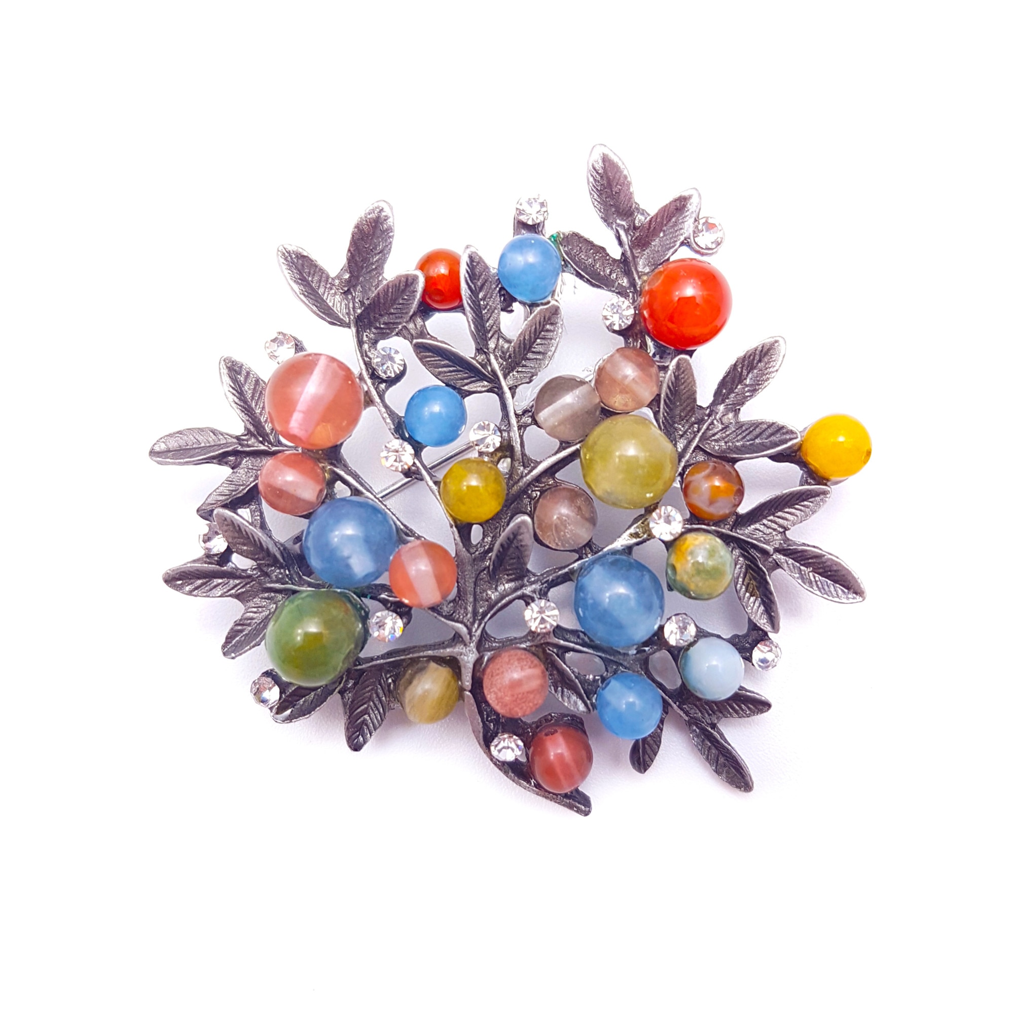 Brosa copacul vietii, cu pietre naturale multicolor