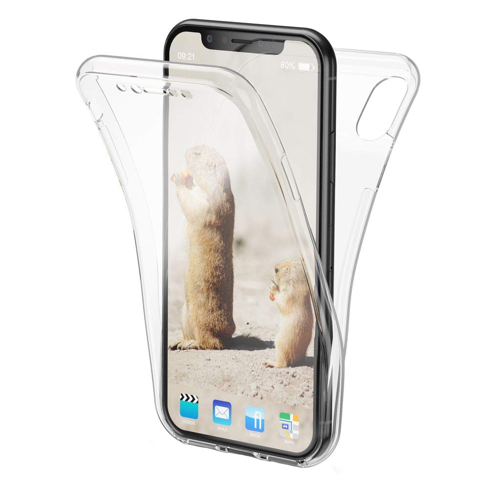 Husa 360 Full Cover Vennus, 2 in 1 (protectie fata + spate), Silicon Hiqh Quality, pentru Apple iPhone XS, Transparent, Blister