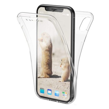 Husa 360 Full Cover Vennus, 2 in 1 (protectie fata + spate), Silicon Hiqh Quality, pentru Apple iPhone XS, Transparent, Blister Husa 360 Full Cover Vennus, 2 in 1 (protectie fata + spate), Silicon Hiqh Quality, pentru Apple iPhone XS, Transparent, Blister