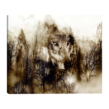 Tablou canvas - Muntele Predator Wide Brown - 120 x 80 cm