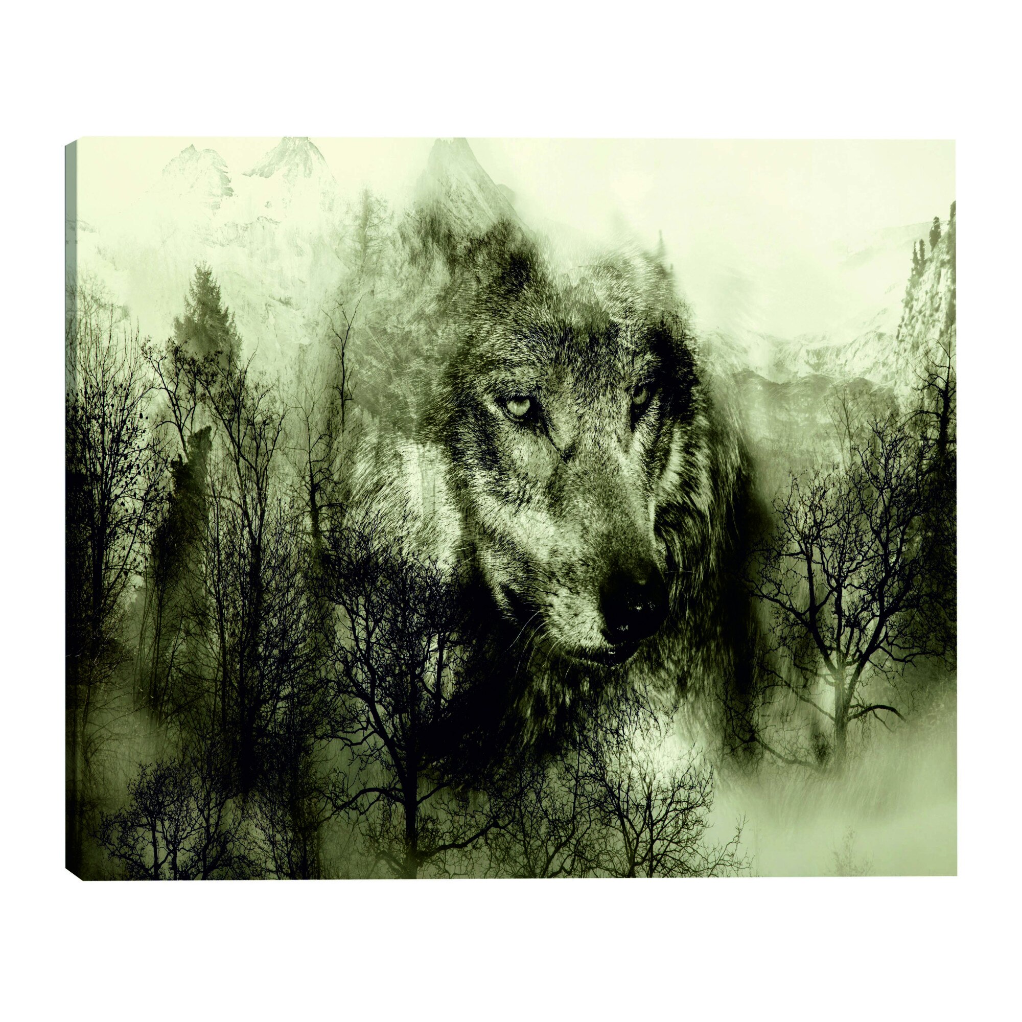 Tablou canvas - Mountain Predator Wide Beige - 120 x 80 cm