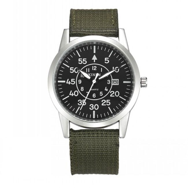 Ceas XINEW Barbatesc Quartz Casual Elegant Silver, PN999620SR, curea din textil, afisaj Analog