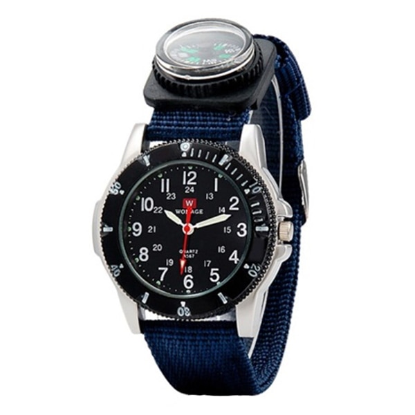 Ceas WoMaGe Unisex Quartz Casual Elegant Albastru, PN999999AU, curea din textil, afisaj Analog