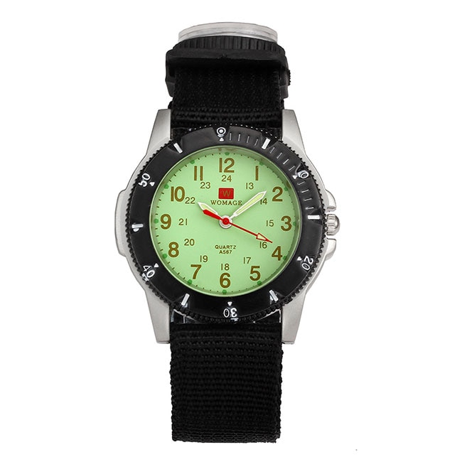 Ceas WoMaGe Unisex Quartz Casual Elegant Verde-mint, PN999999VMT, curea din textil, afisaj Analog