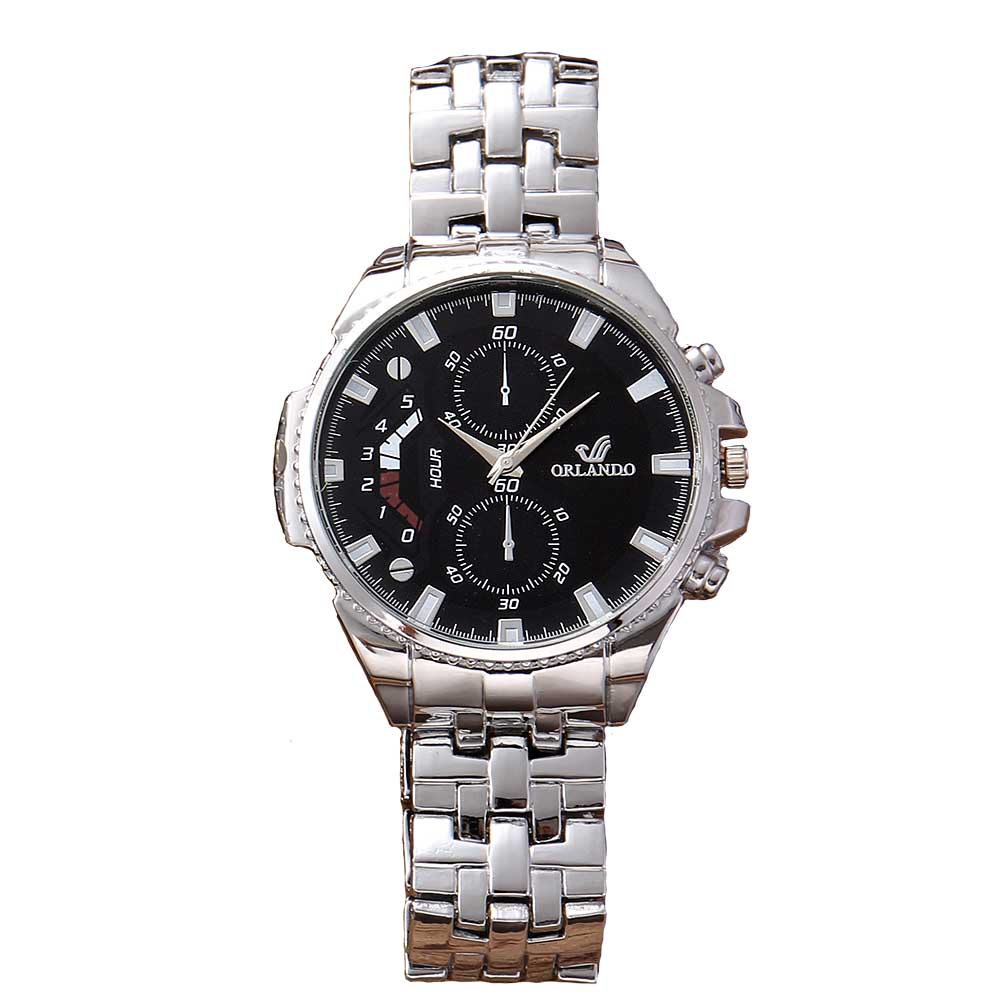 Ceas Quartz ORLANDO Timenavigator Argintiu-Negru 9952485