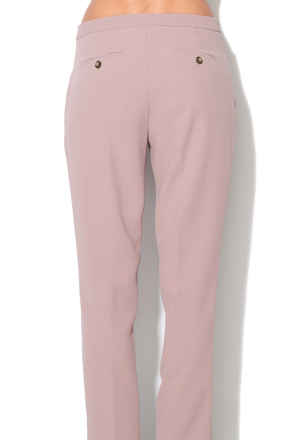 Color Roz Prafuit United Colors of Benetton, Pantaloni cu pliuri, Roz prafuit, 46 - eMAG.ro