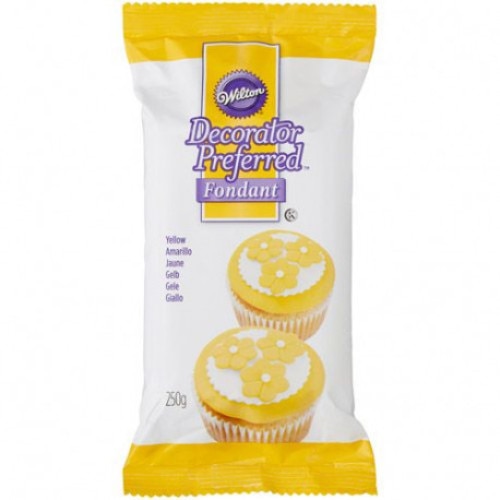 Fondant pentru acoperire torturi Wilton, galben, 250 g