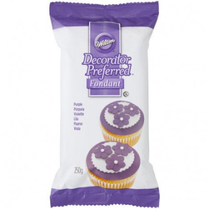 Fondant pentru acoperire torturi Wilton, mov, 250 g