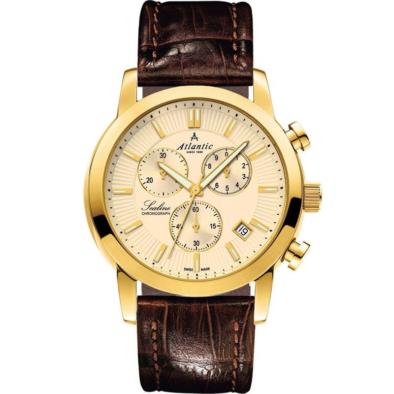 Ceas barbatesc Atlantic 62450.45.31 Quartz Auriu