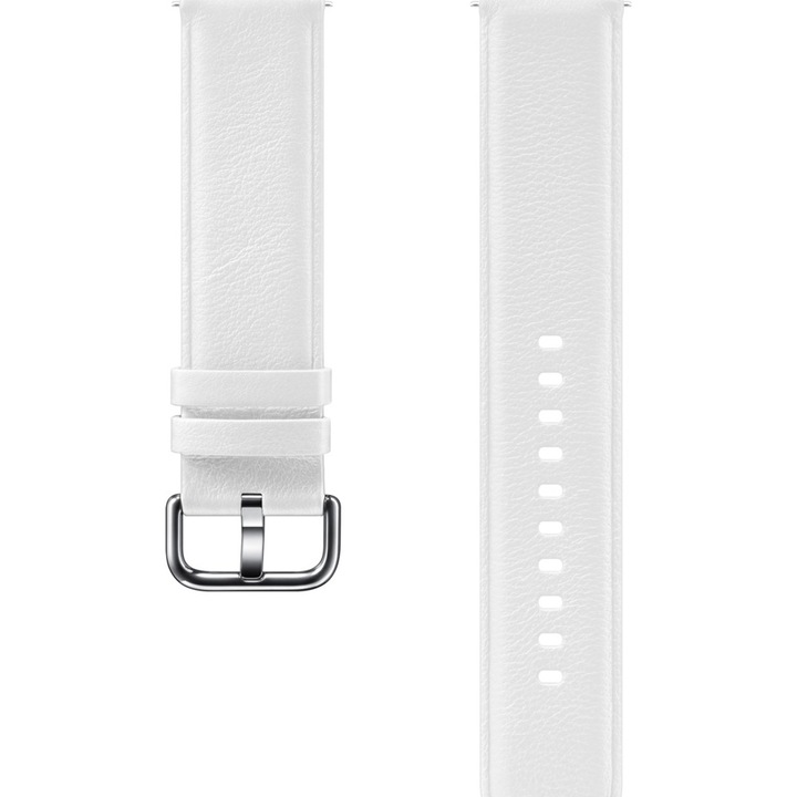 Curea ceas smartwatch Samsung Galaxy Watch Active 2, Piele, White