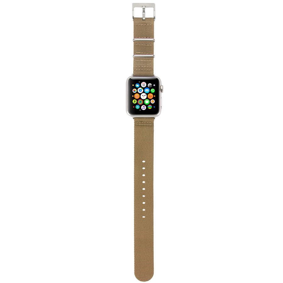 Curea textilaI Nylon Nato Band, pentru Apple Watch 38mm, 40mm, bronz