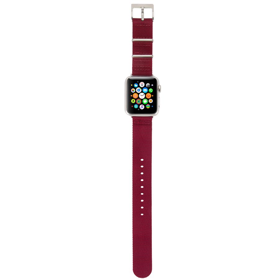 Curea textila Incase Nylon Nato Band, pentru Apple Watch 38mm, 40mm, rosu