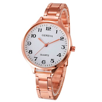 Ceas Geneva Dama Quartz Casual Elegant Rosegold-alb, PN999967RAB, curea din metal (zale), afisaj Digital Ceas Geneva Dama Quartz Casual Elegant Rosegold-alb, PN999967RAB, curea din metal (zale), afisaj Digital