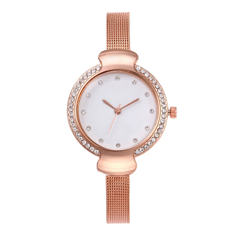 Ceas Viser Dama Quartz Casual Elegant Rosegold-alb, PN999401RAB, curea din metal (mesh), afisaj Analog