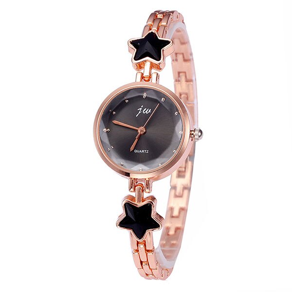 Ceas jw Dama Quartz Casual Elegant Negru, PN999212NU, curea din metal (zale), afisaj Analog