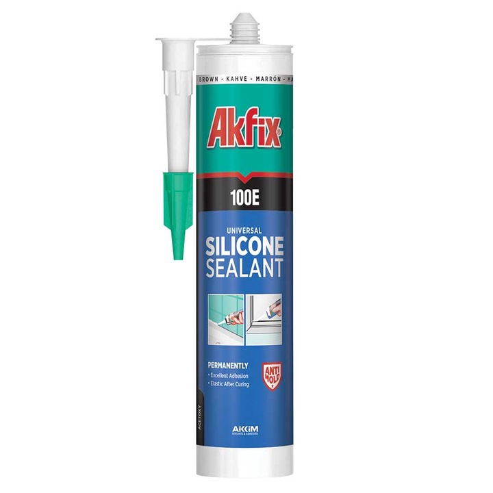 Silicon universal 100E Akfix, alb, 280 ml.