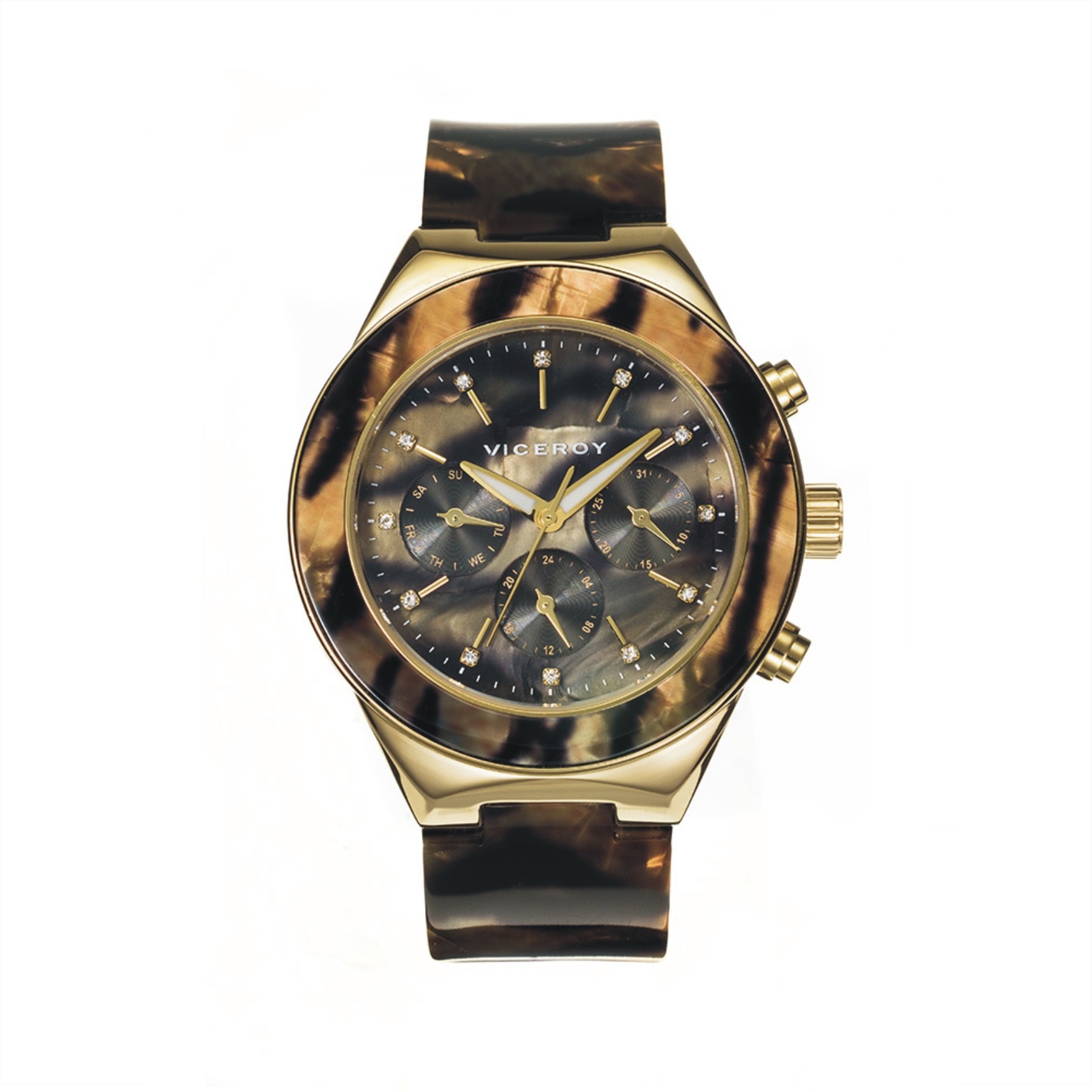 Ceas Viceroy 47808-95, Chic, dama, otel inoxidabil, acetat, Multifunction