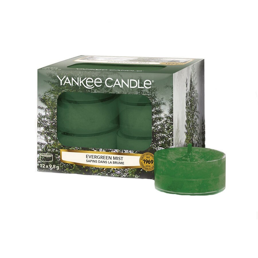 Set 12 lumanari parfumate tip pastila Evergreen Mist, Yankee Candle