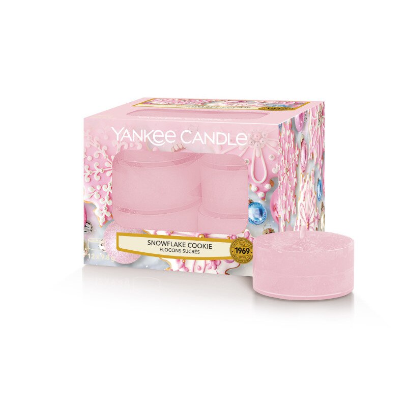 Set 12 lumanari parfumate tip pastila Snowflake Cookie, Yankee Candle