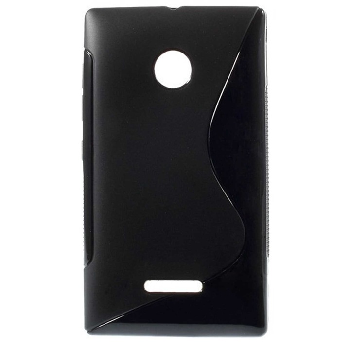 Силиконов гръб Omni S Line за Nokia Lumia 520, Черен