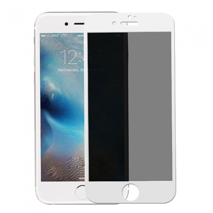 Стъклен Протектор, съвместим с Iphone 7, Iphone 8, 5D, Full Glue , Бял