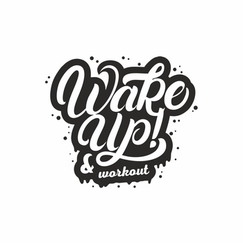 Sticker decorativ, Wake up and workout, culturism, fitness, Haltera, Negru, PVC autocolant, 100 x 115 cm Sticker decorativ, Wake up and workout, culturism, fitness, Haltera, Negru, PVC autocolant, 100 x 115 cm