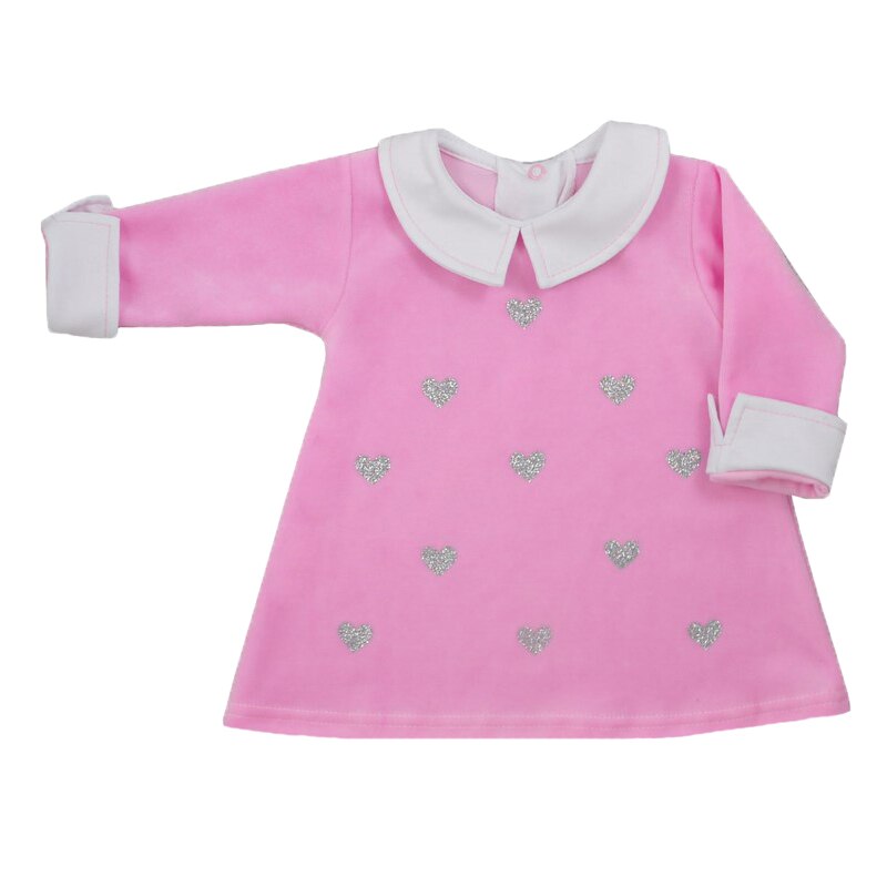 Rochie cu maneca lunga pentru fete Koala 04-842RR1, Roz, 86 cm