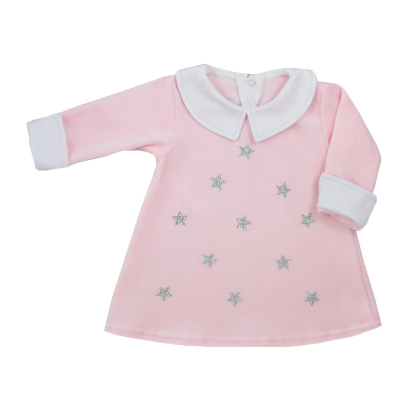 Rochie cu maneca lunga pentru fete Koala 04-842R1, Roz, 86 cm