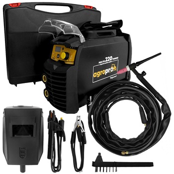 Aparat sudura multifunctional AgroPro MMA 220 Thunder, inverter, 220A, MMA, TIG, VRD, tehnologie IGBT, kit TIG/Wig, cutie transport Aparat sudura multifunctional AgroPro MMA 220 Thunder, inverter, 220A, MMA, TIG, VRD, tehnologie IGBT, kit TIG/Wig, cutie transport