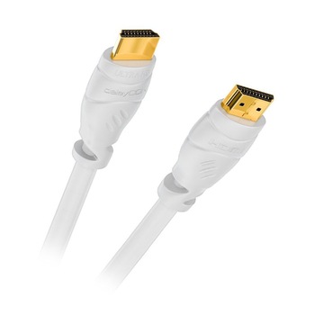 Cablu HDMI tata-tata high-speed, dublu ecranat, lungime 8 m, Alb Cablu HDMI tata-tata high-speed, dublu ecranat, lungime 8 m, Alb