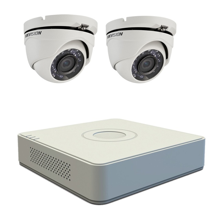 Kit supraveghere video Hikvision 2MP, cu 1 camera 2MP de interior MK201