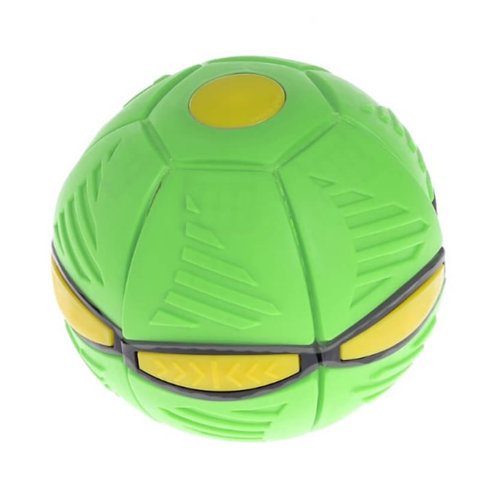 Minge zburatoare care se transforma in disc frisbee, FrisBall, pentru copii si adulti, verde