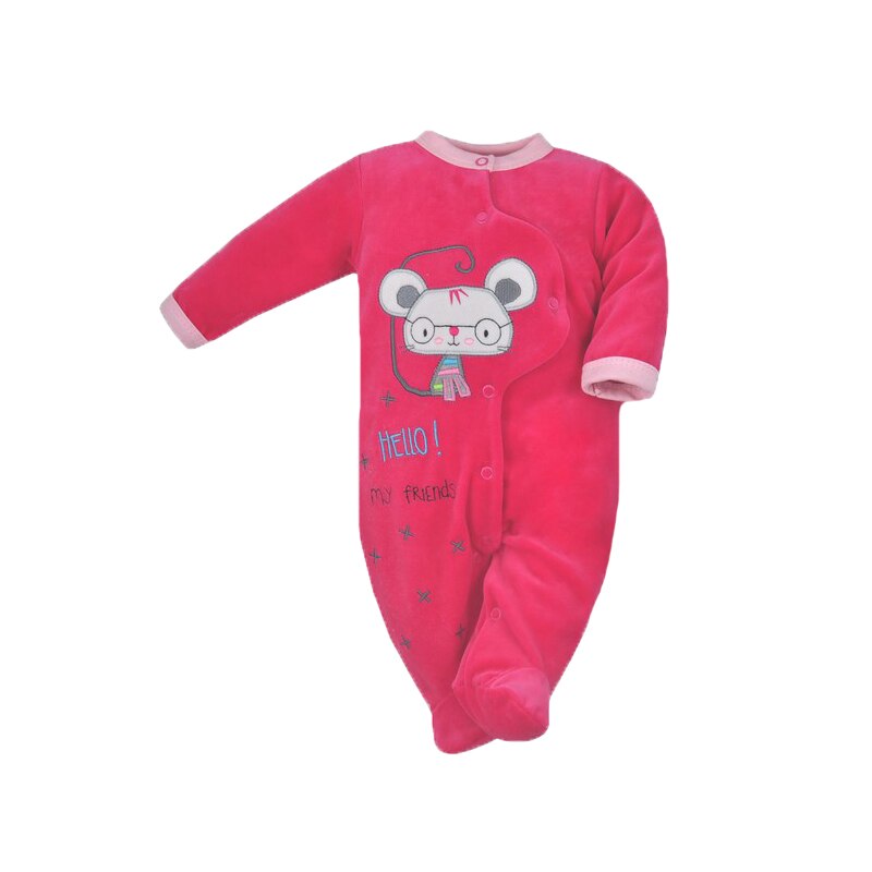 Salopeta cu maneca lunga pentru fete Koala Hello 04-851F, Fucsia, 80 cm