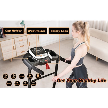 Banda de alergat electrica Orion Core Y3, bluetooth, Kinomap/Zwift, greutate maxima suportata 100kg, viteza maxima 10km/h