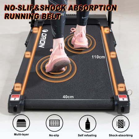 Banda de alergat electrica Orion Core Y3, bluetooth, Kinomap/Zwift, greutate maxima suportata 100kg, viteza maxima 10km/h