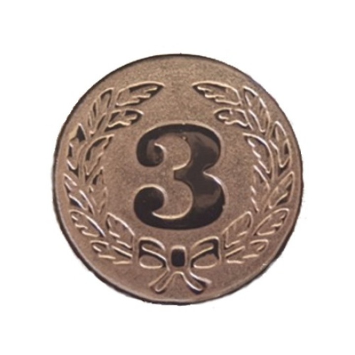 Insertie Locul 3 pentru Medalie, Bronz, diametru 2,5 cm