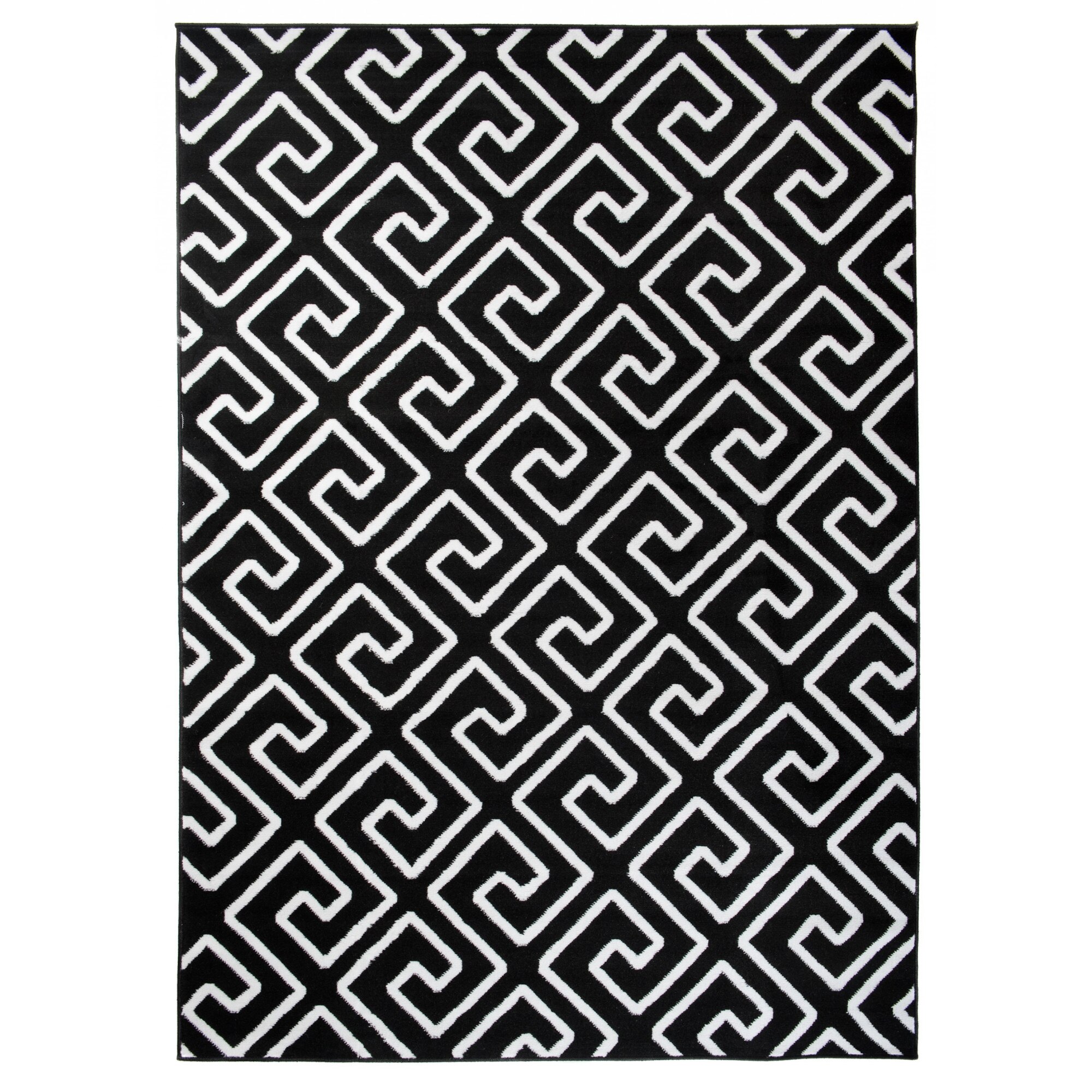 Covor Firet Modern Contemporary Short Pile Chemex Q040A T negru 300x400