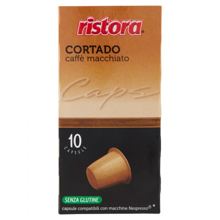Cafea capsule Ristora Cortado capsule compatibile, compatible Nespresso, 10 capsule, 55 g.